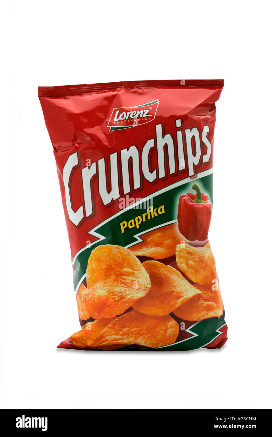 Crunchips with paprika crisps Stock Photo