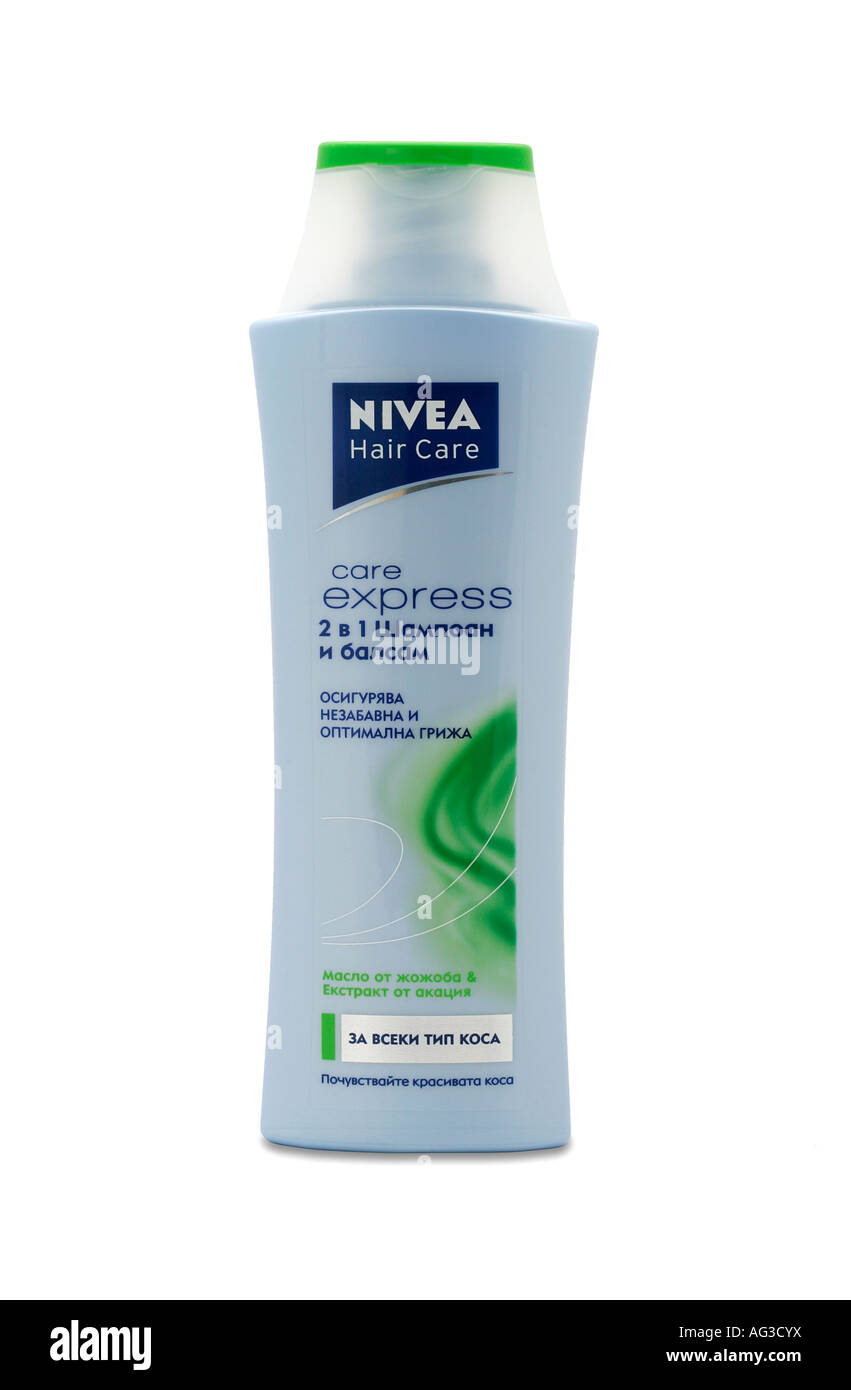 Nivea hair care express shampoo and balsam Stock Photo
