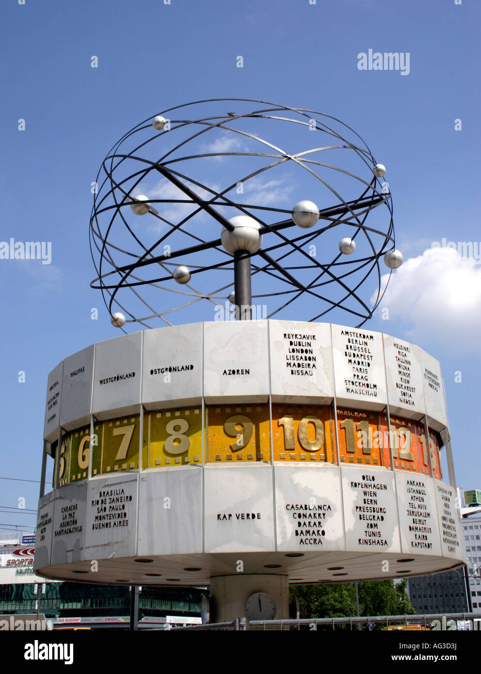 World Time Clock Alexanderplatz Berlin Stock Photo Alamy
