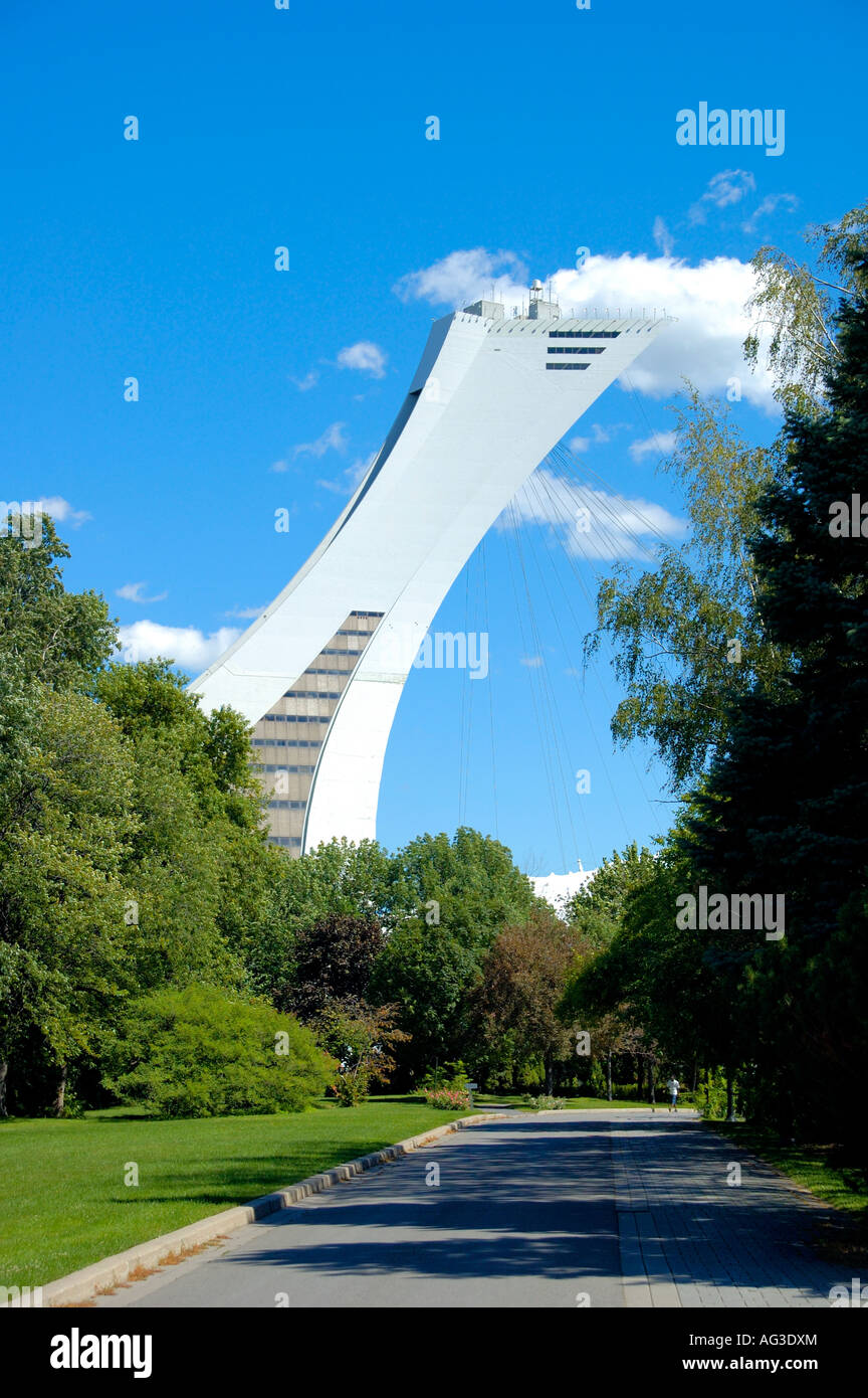 Olympic Stadium Tower Montreal Quebec Canada Stock Photo