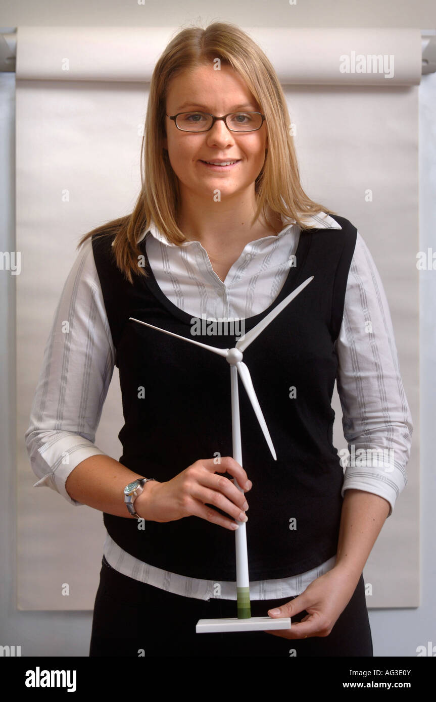 CAREERS IN RENEWABLE ENERGY A WIND POWER ENGINEER UK Stock Photo Alamy