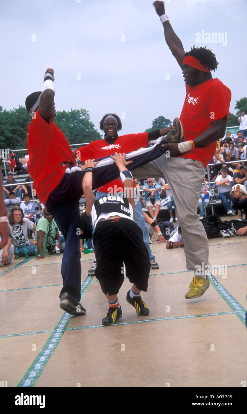 Break dancer competing in a competition Sprite Urban Games Clapham ...