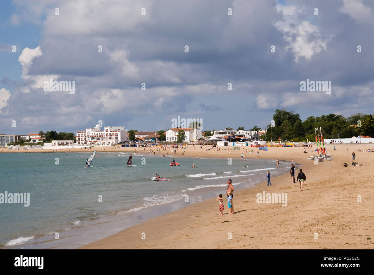 The beach at La Tranche sur Mer, Vendée, Pays de la Loire, France Stock Photo