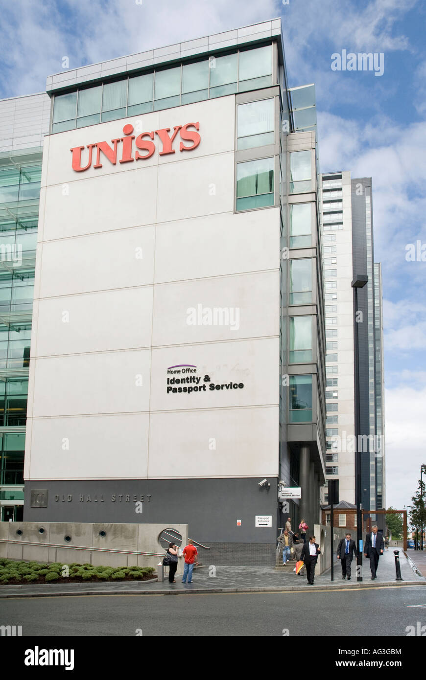 The Liverpool headquarters building of the Identity and Passport Services in Old Hall Street in the business district Stock Photo