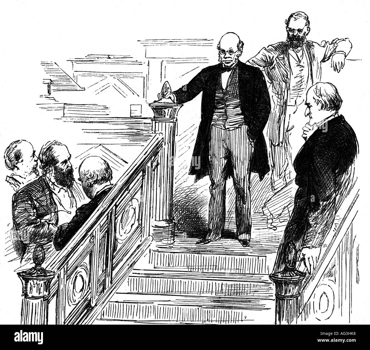 Windthorst, Ludwig, 17.1.1812 14.3.1891, German politician, in the