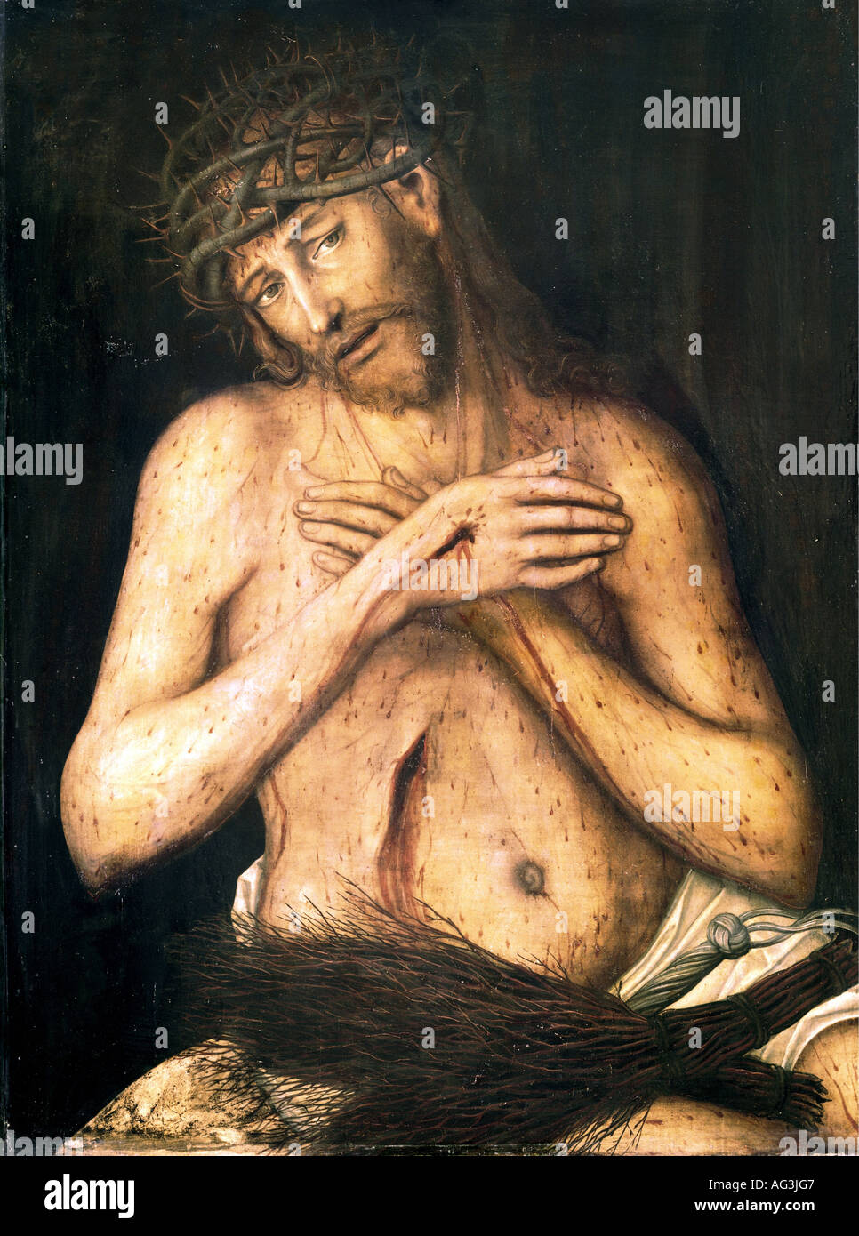 fine arts, Cranach, Lukas the Elder, (1472 - 1553), painting, 'Ecce Homo', circa 1520 - 1525, diocesan museum, Brixen, Italy, Artist's Copyright has not to be cleared Stock Photo