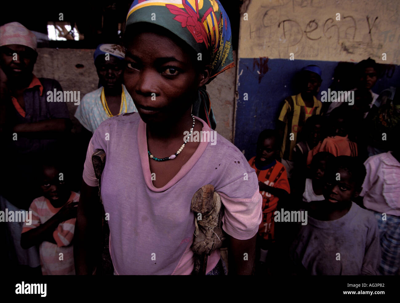 Angola IDP camp for displaced people from the war Stock Photo