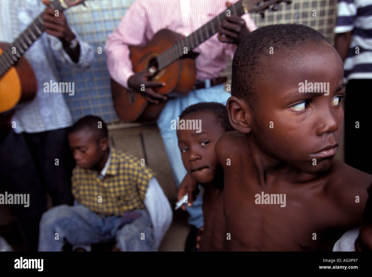 Angola victim poverty disease Stock Photo