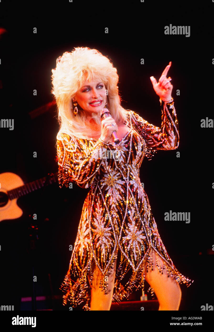 Dolly Parton In Concert Stock Photo