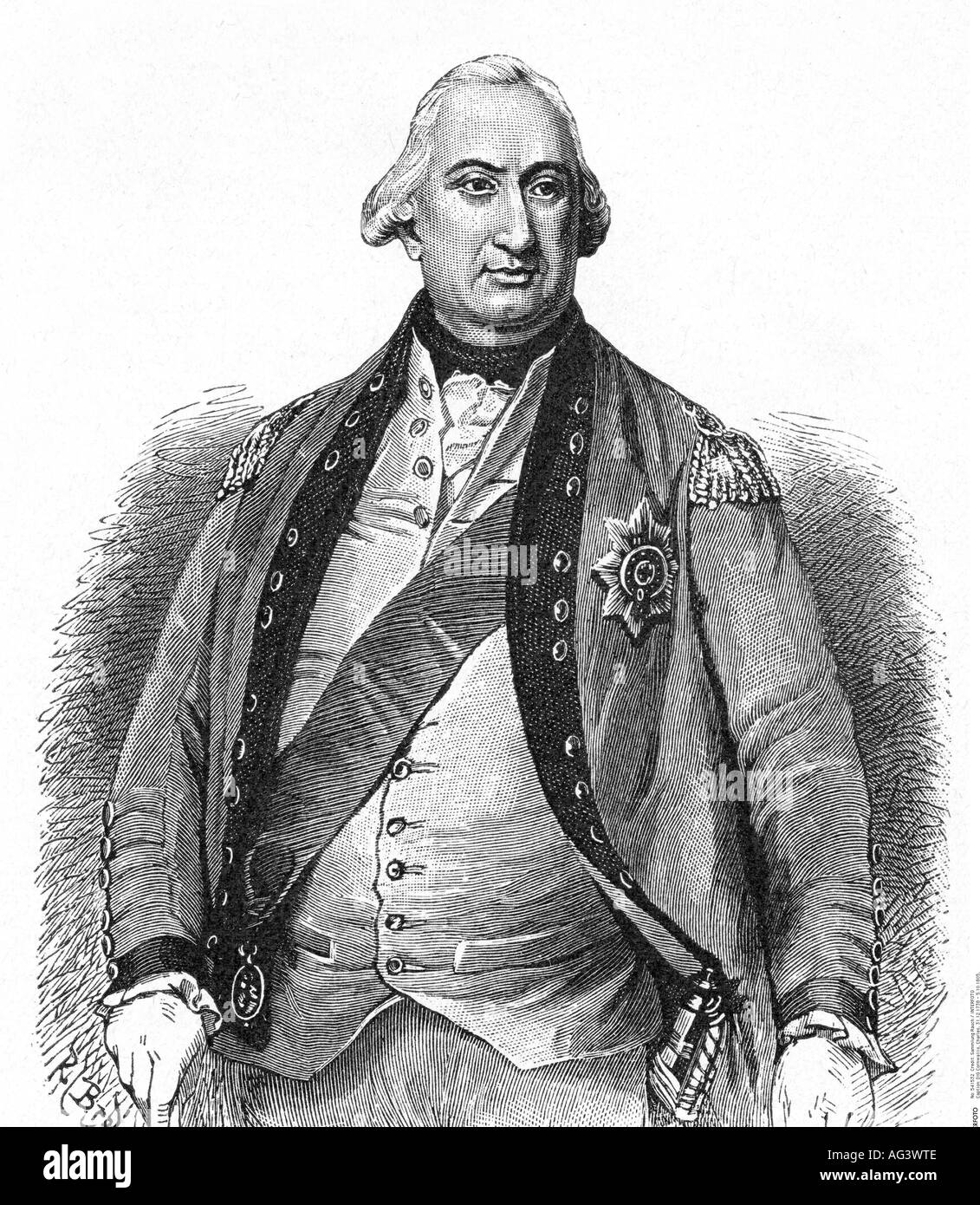 Cornwallis, Charles, 31.12.1738 5.10.1805, British General, half