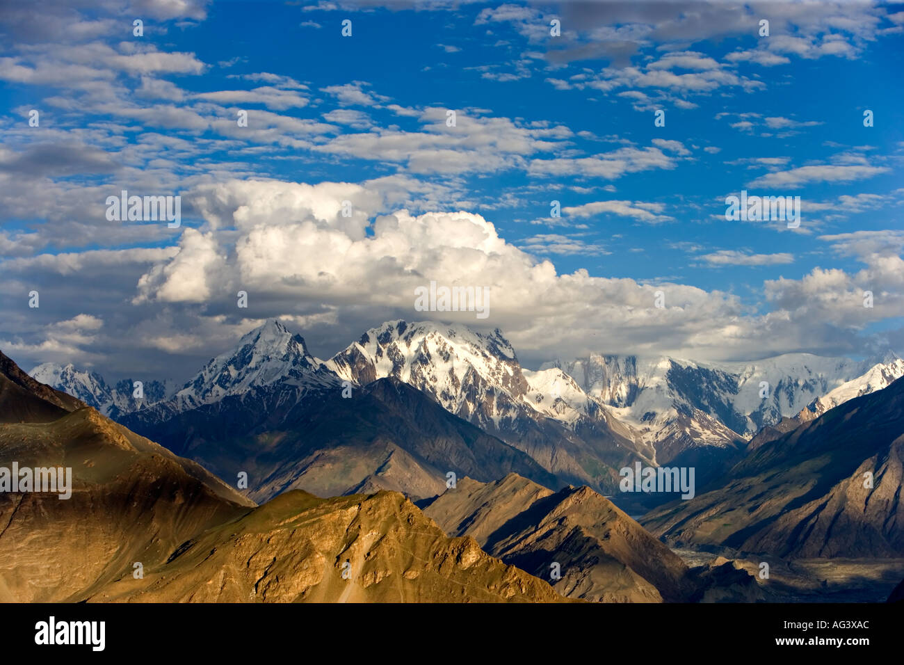 Spectacular mountain scenery of Hunza in Northern Pakistan Stock Photo