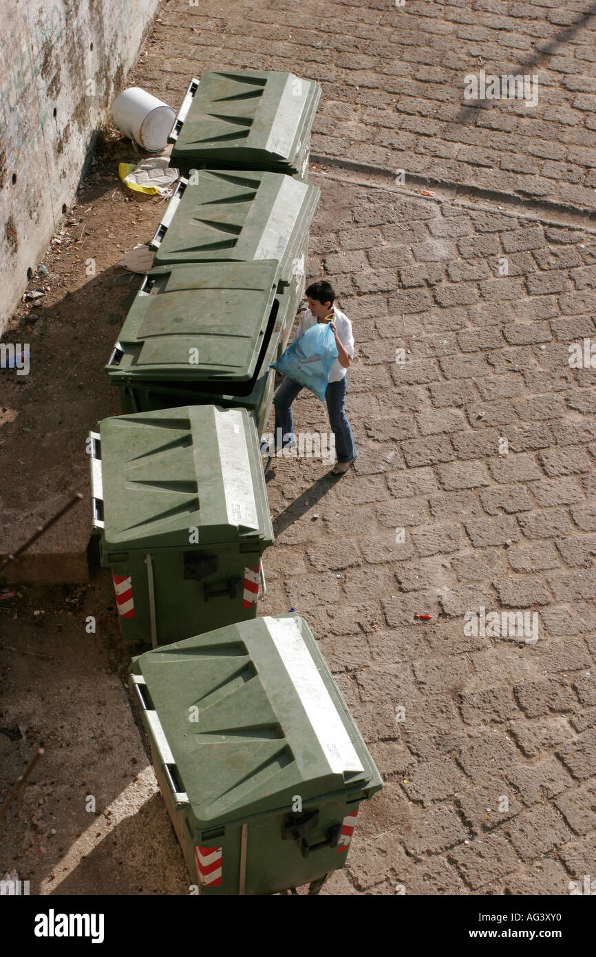 Emptying green bins hi-res stock photography and images - Alamy