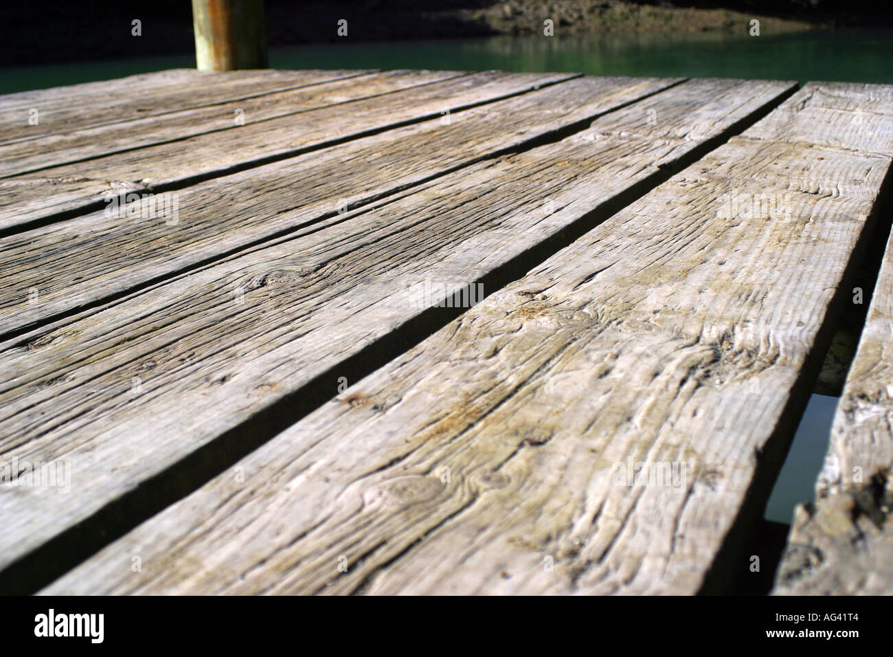Wooden walkway over water Stock Photo Alamy