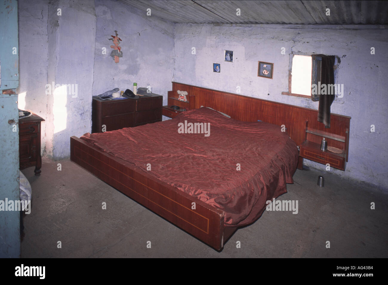 Bedroom of a poor house in Cordoba Argentina Stock Photo Alamy