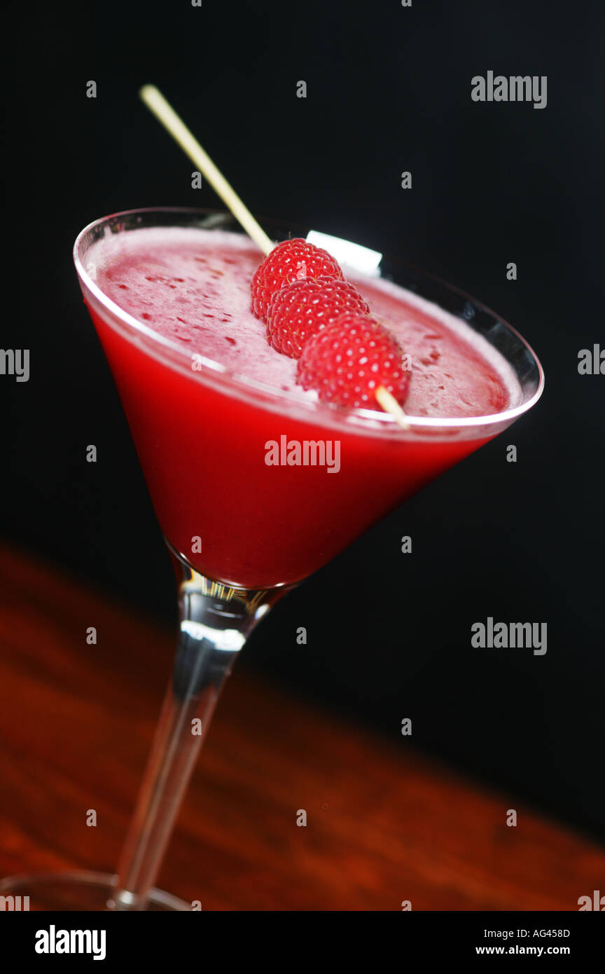 cocktail Raspberry Martini Stock Photo