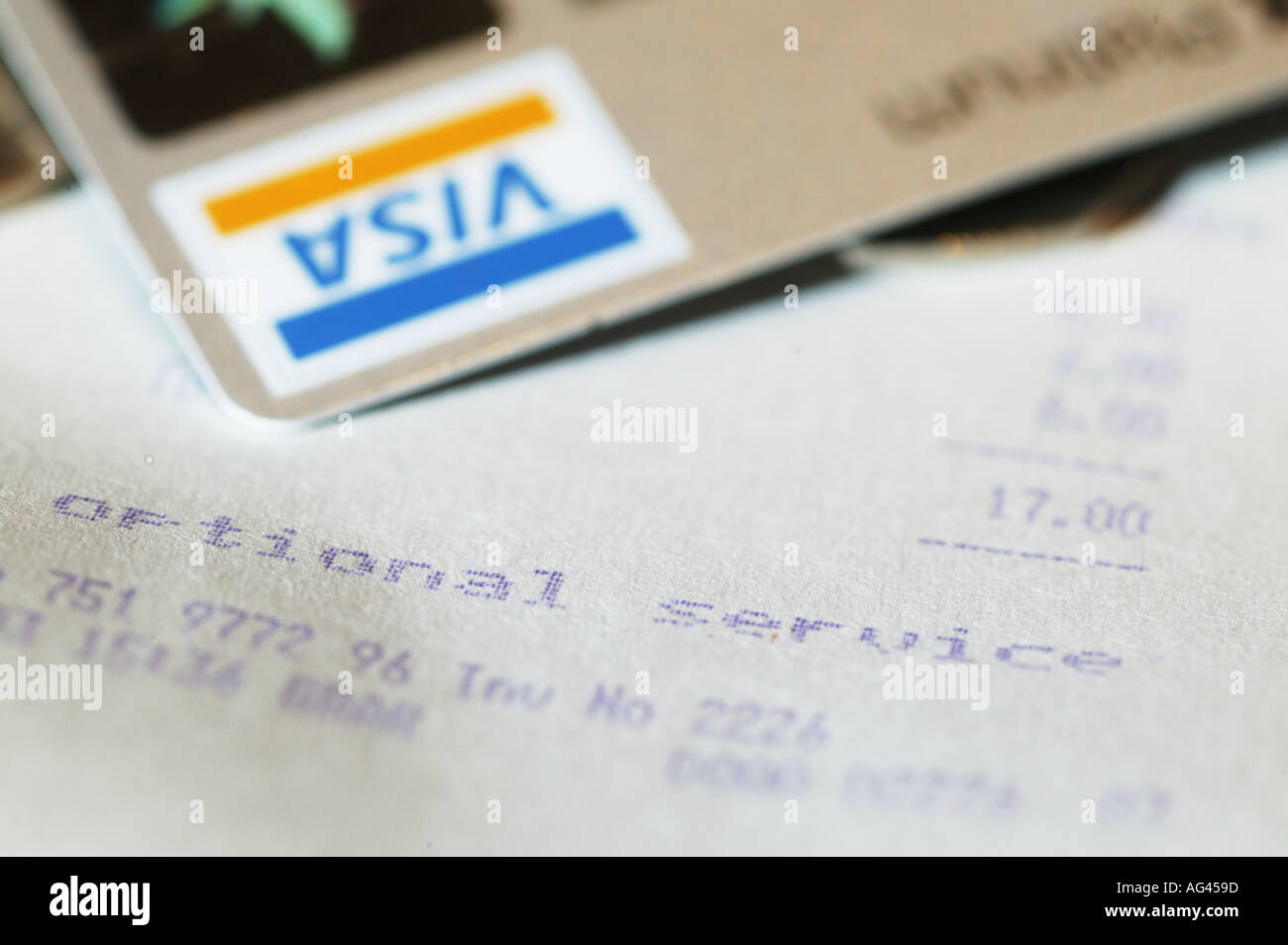 Service Charge Optional Stock Photo Alamy