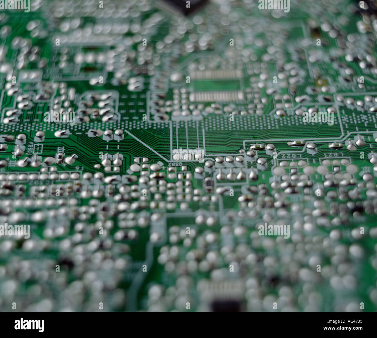 Electronics printed circuits and silicon chips Stock Photo Alamy