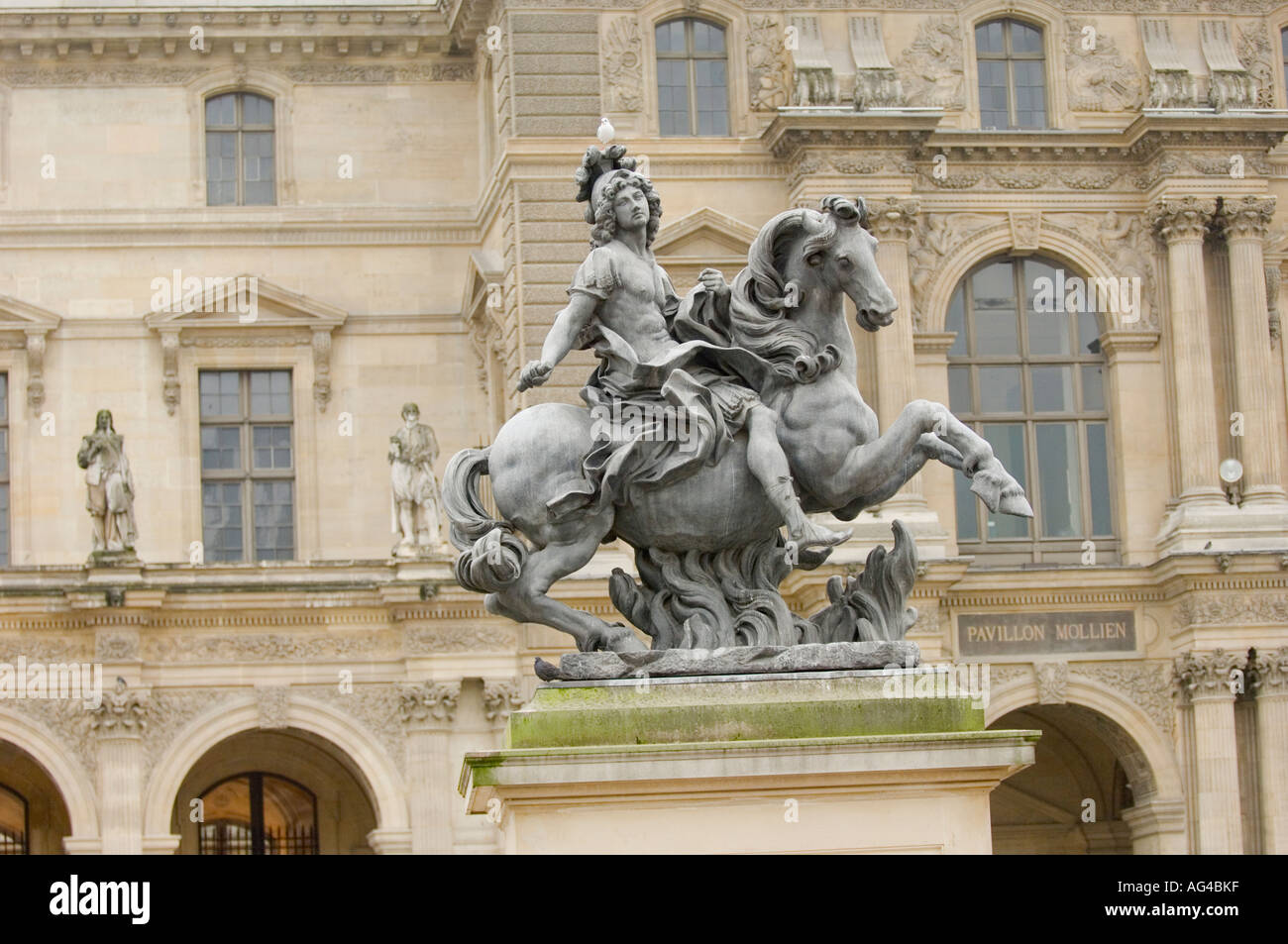 Statue of Louis XIV the Louvre Paris Stock Photo Alamy
