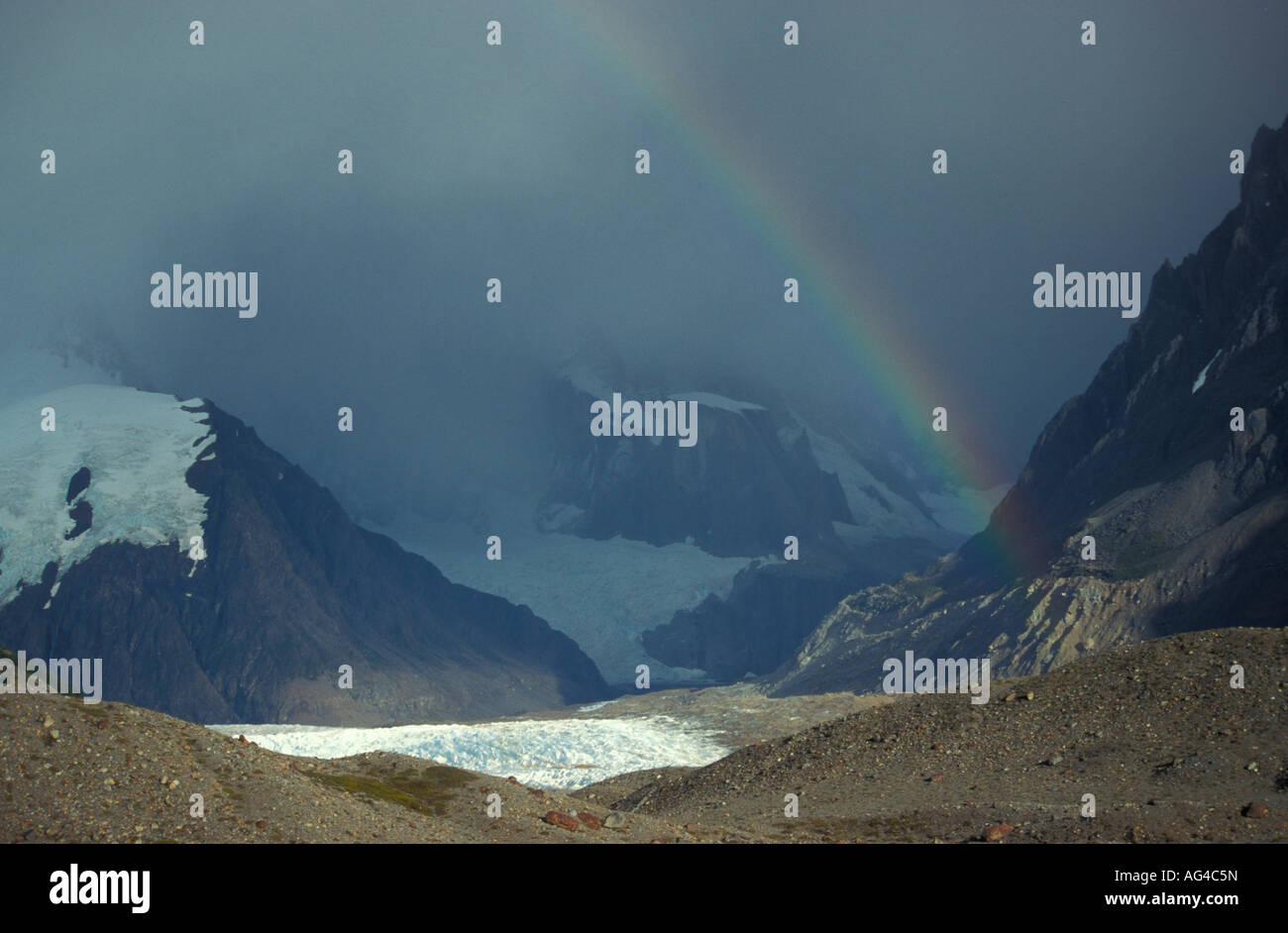 Rainbow in Patagonia, Argentina Stock Photo Alamy