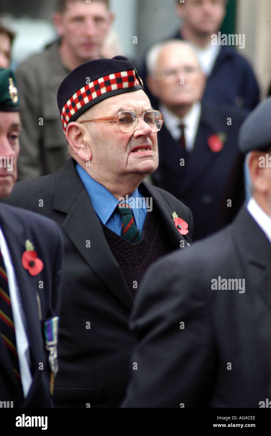 Old soldier at the Royal British Legion Remembrance Sunday parade in