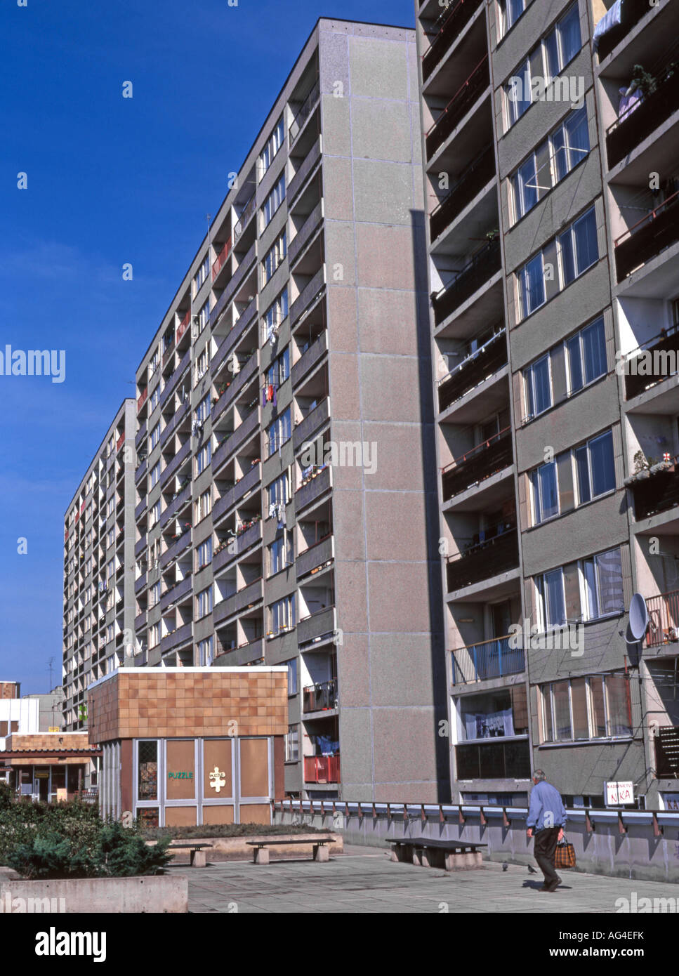 Prague, Czech Republic. Haje (southern suburb) Typical Prague housing