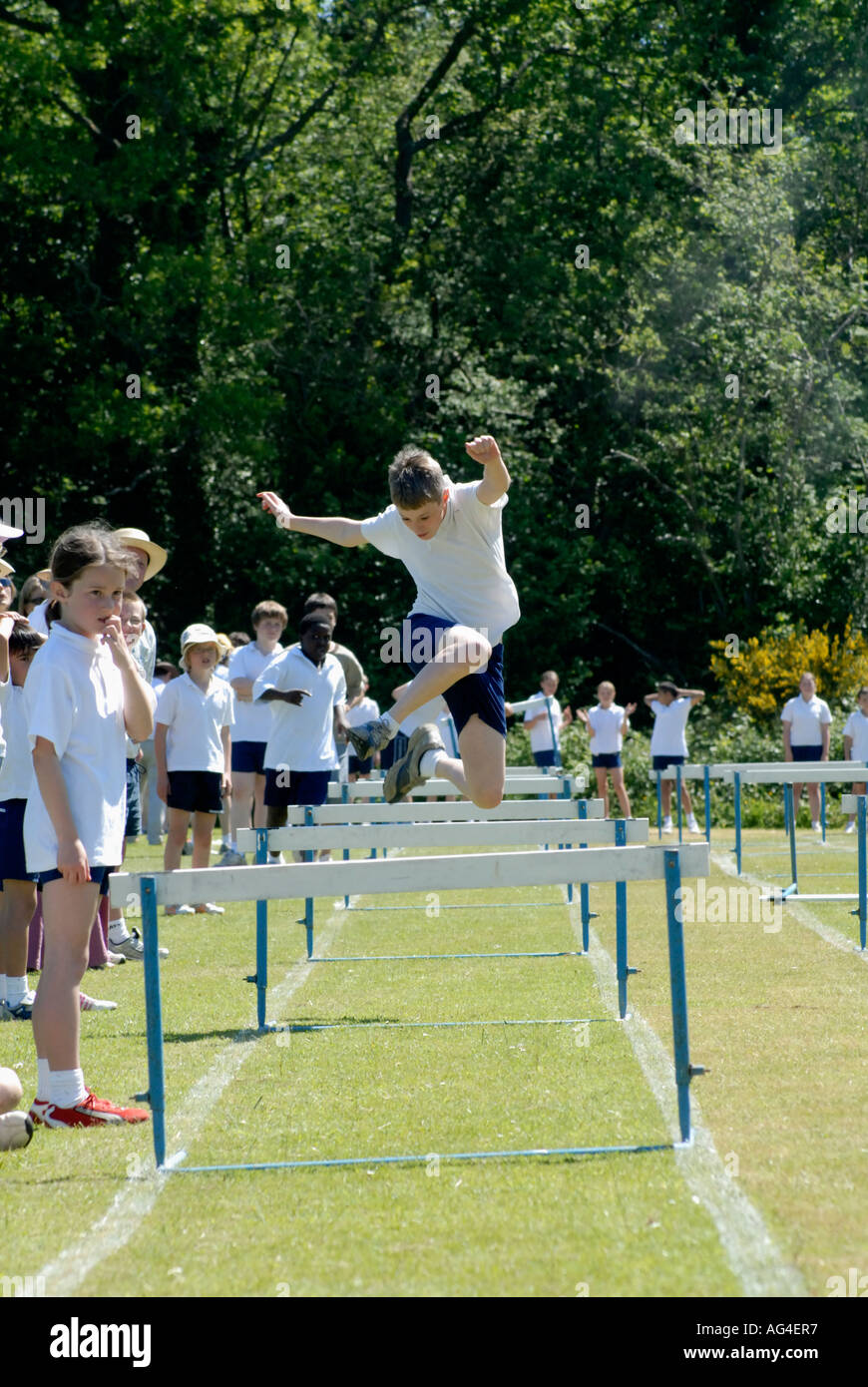 Children competing school sports day Claremont independent school