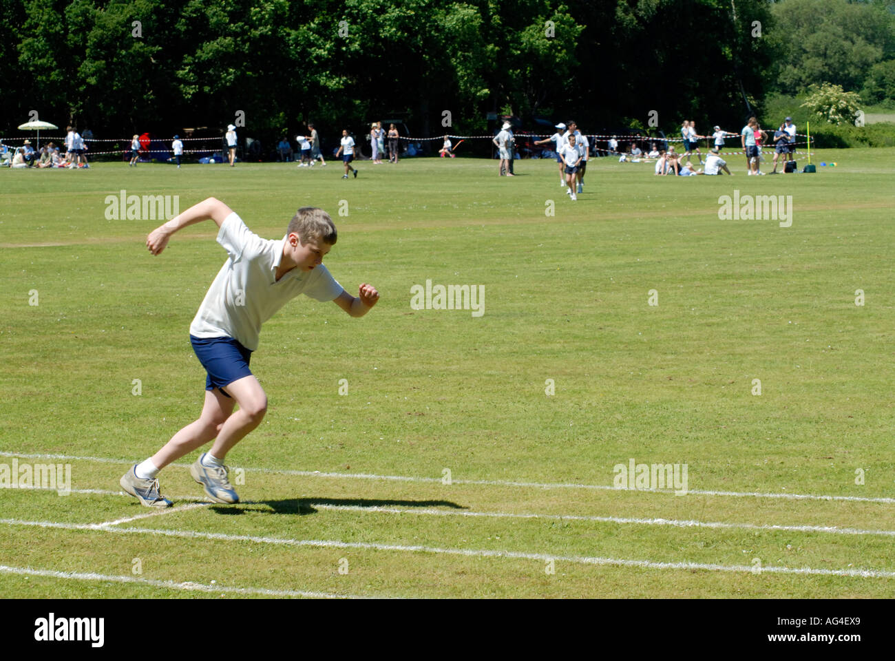 Children competing school sports day Claremont independent school