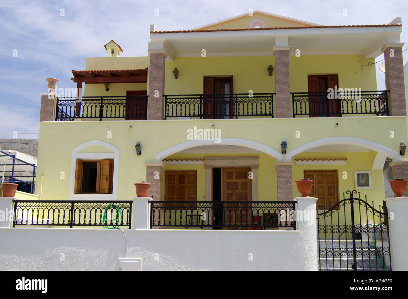 A Greek house on the Greek Island of Pserimos Greek Islands Stock Photo