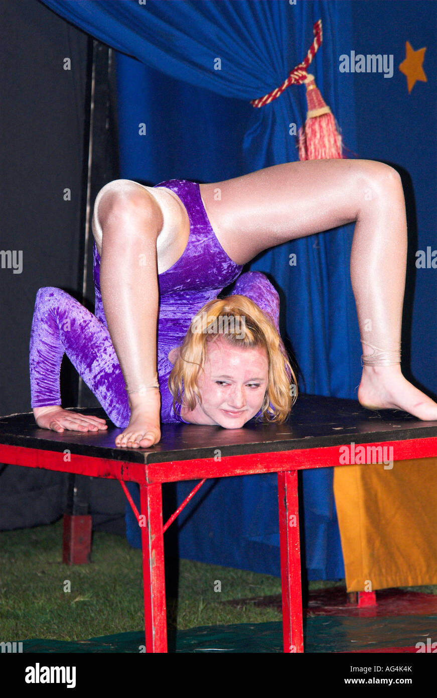 Contortionist Performing in a Circus Stock Photo Alamy