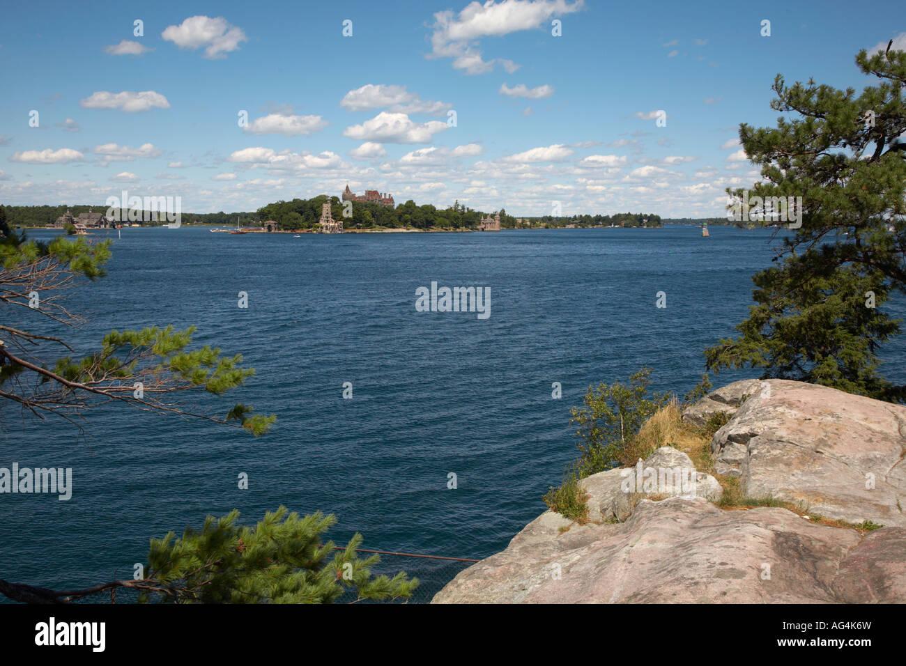 St Lawrence River from Scenic View Park in Alexandria Bay in the