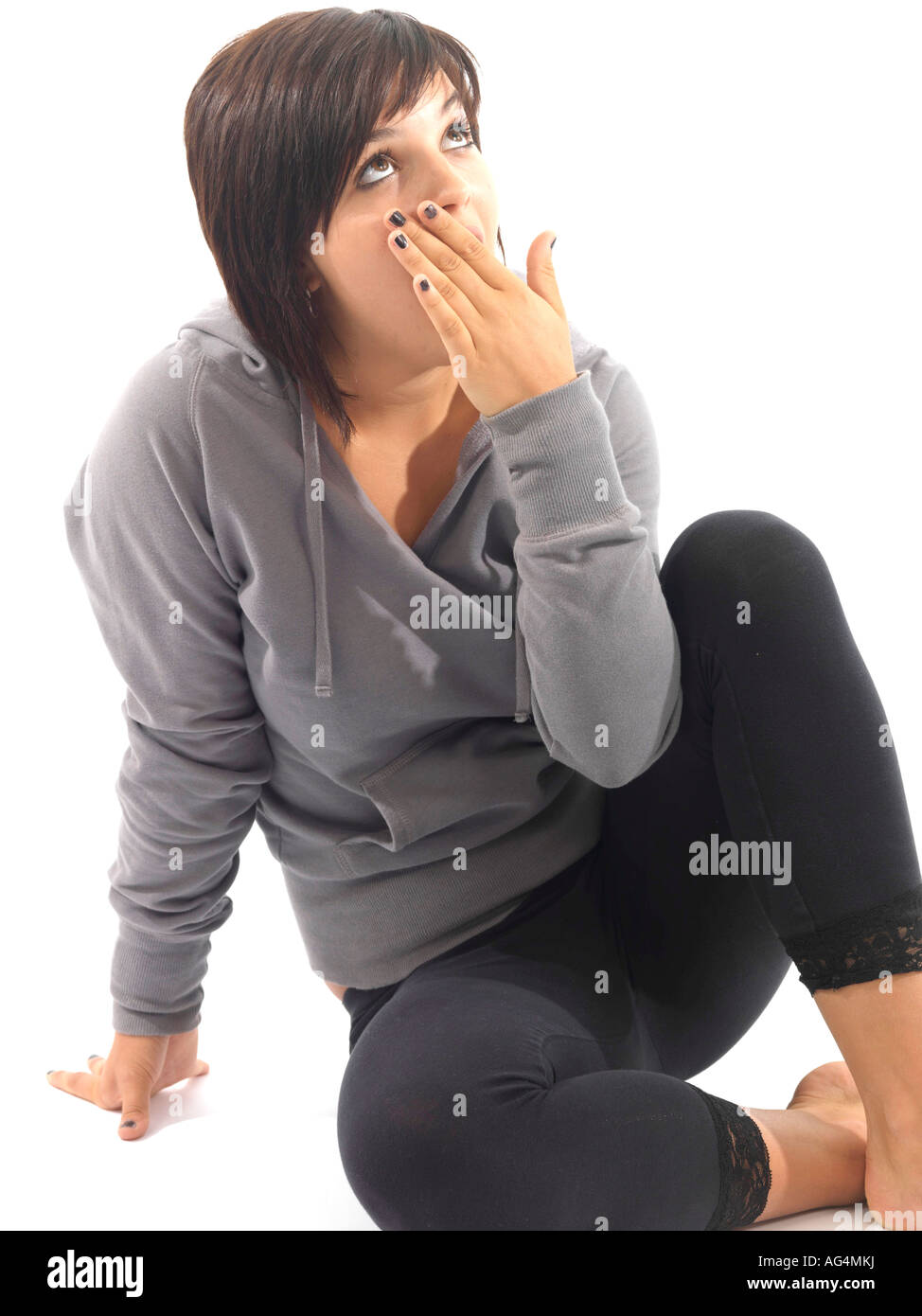 Woman Yawning Model Released Stock Photo