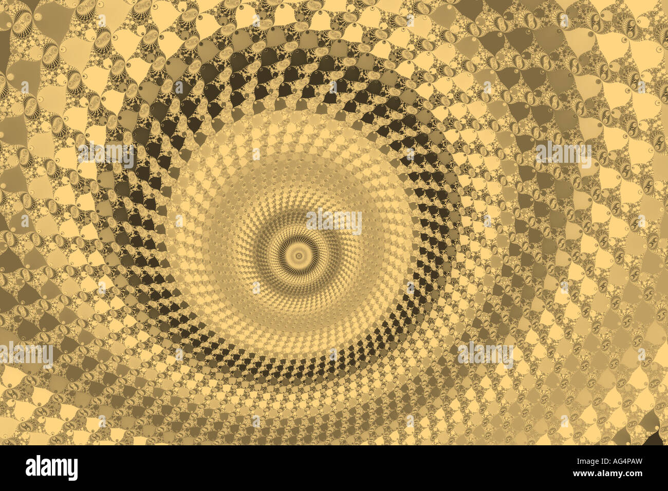 Concentric Fractal circles to draw your eye into the middle Stock Photo