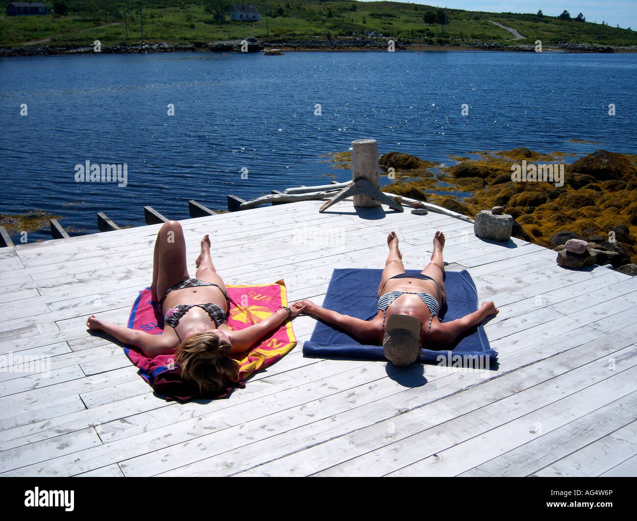 Young Teen Girls Sunbathing