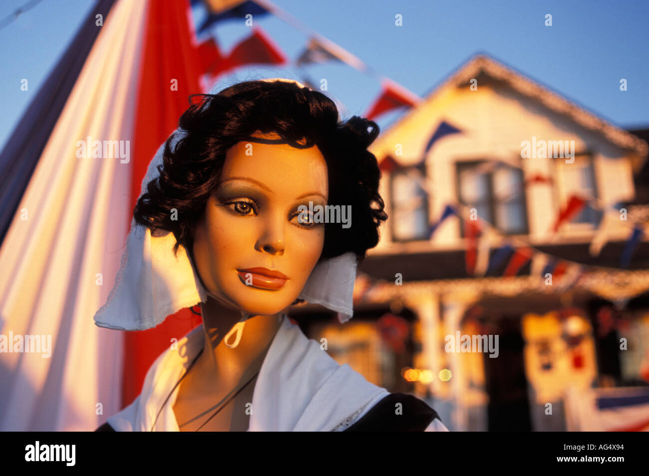 A model made up to look like Evangeline the Henry Wordsworth heroine