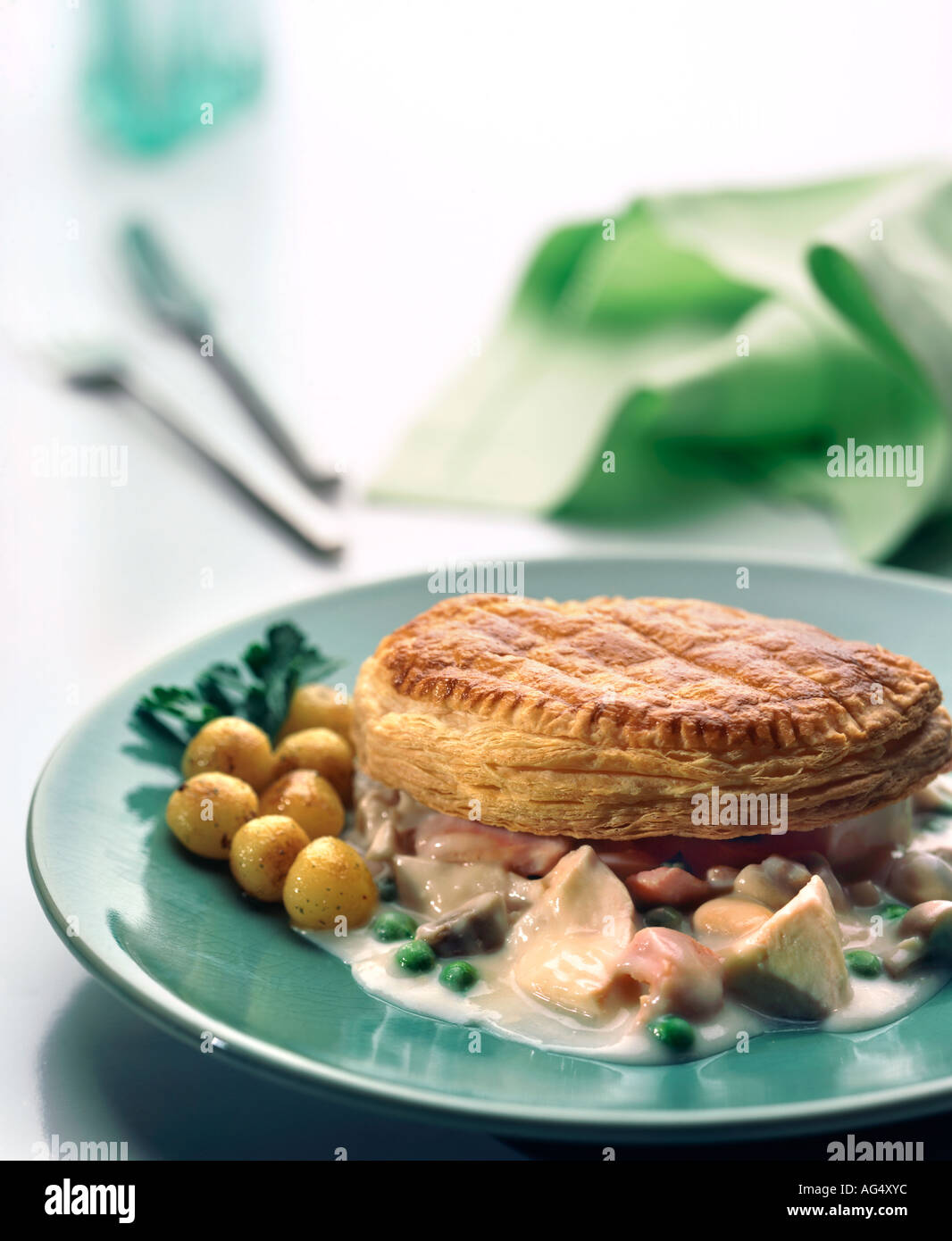 chicken and ham pie Stock Photo - Alamy
