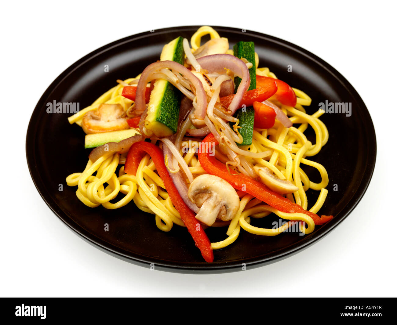 Vegetable Stir Fry with Noodles Stock Photo - Alamy