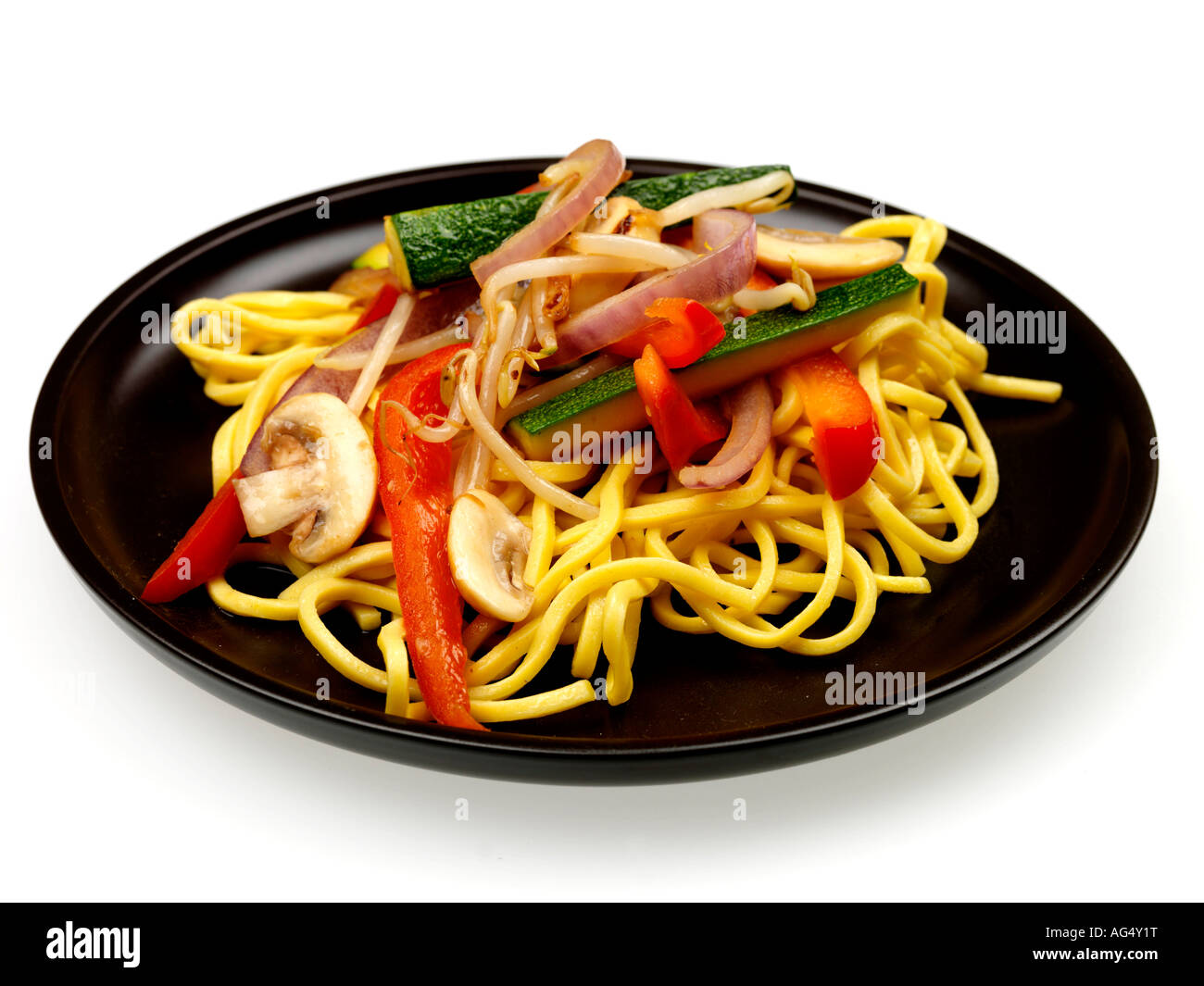 Vegetable Stir Fry with Noodles Stock Photo - Alamy