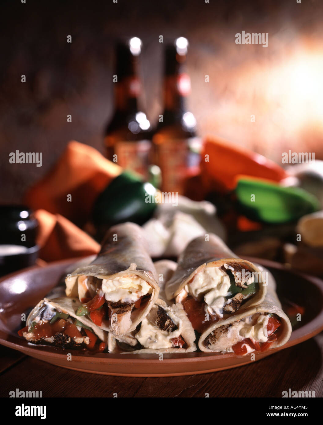 Flour tortilla wraps Stock Photo Alamy