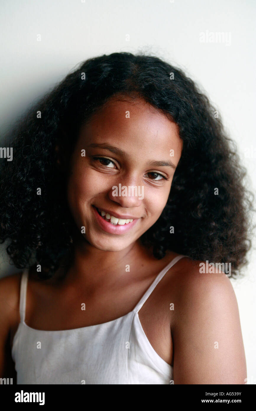 united kingdom london portrait of a mixed race girl Stock Photo Alamy
