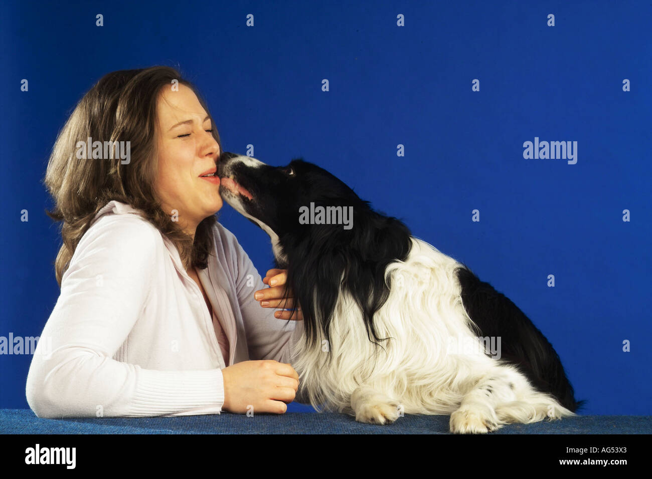 Dogs licking humans hires stock photography and images Alamy