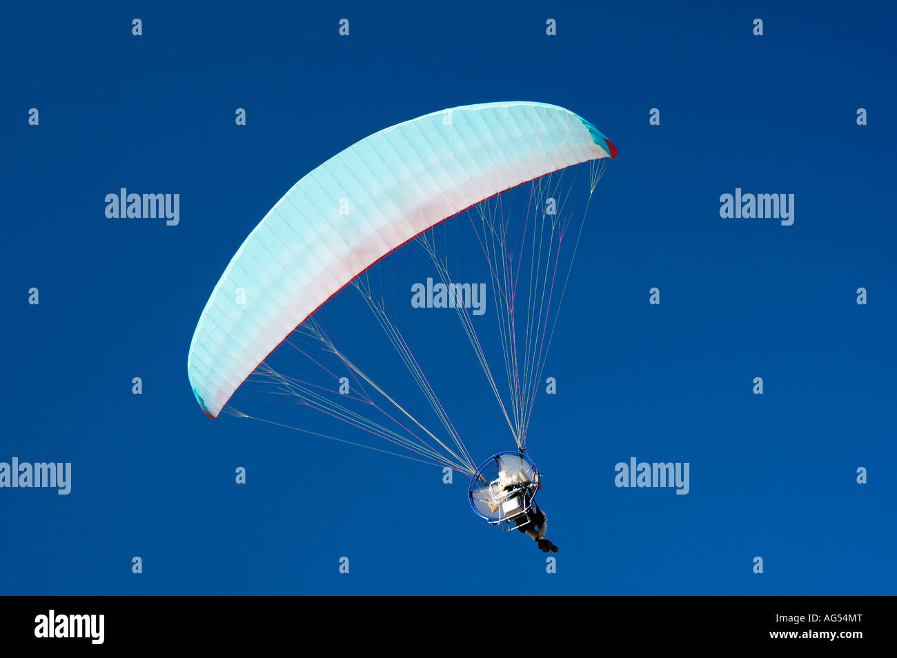 Powered paragliding over the the Arizona desert Stock Photo Alamy