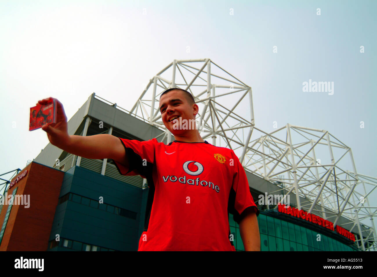 manchester united fan, smiling, Stock Photo