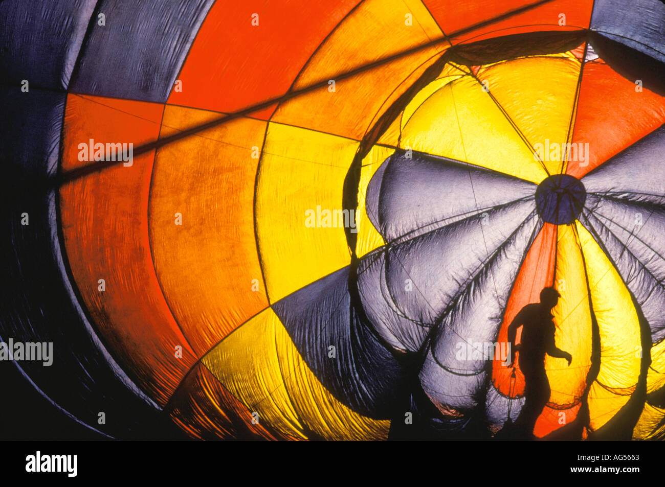 Inside Hot Air balloon Stock Photo Alamy