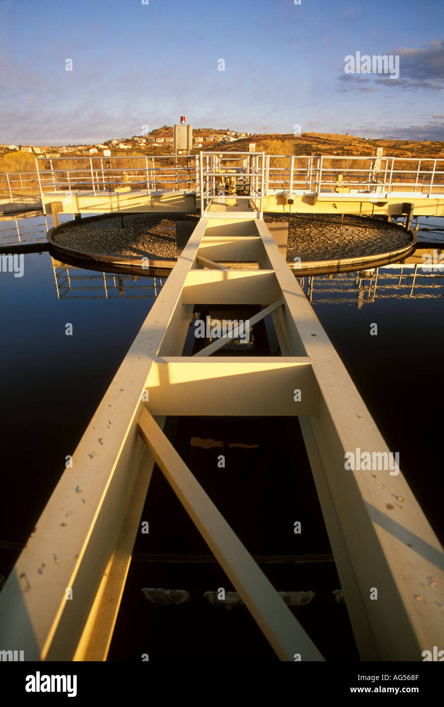 Water treatment facility Secondary Clarifier vertical version Stock