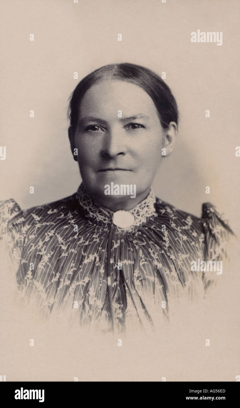 Portrait of a Victorian Woman circa 1880 Stock Photo