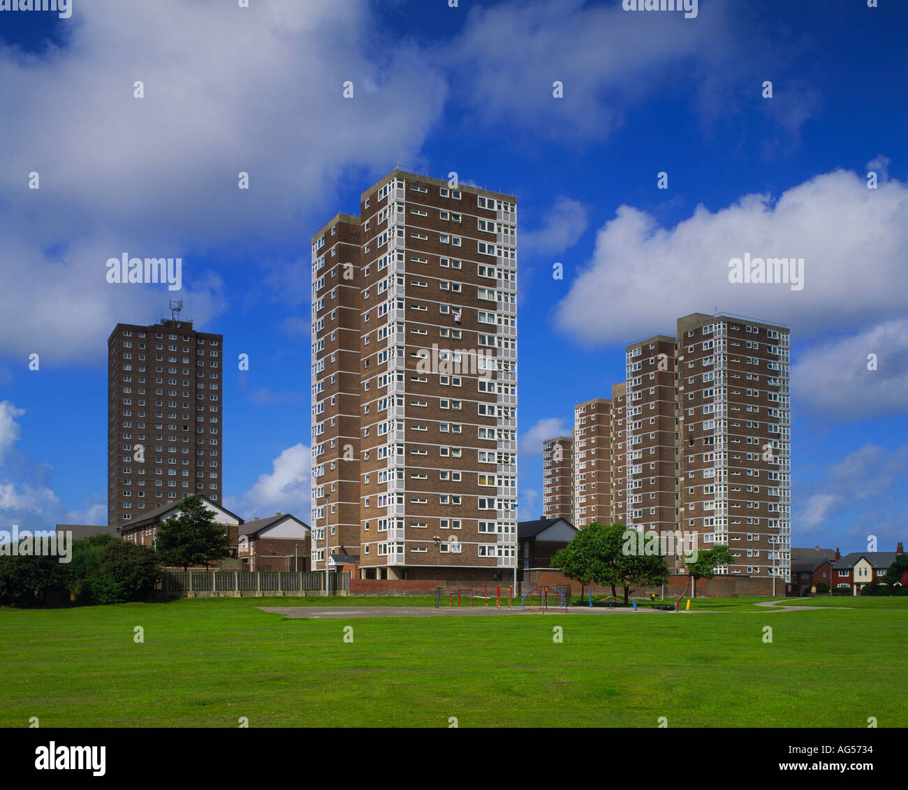 High Rise Tower Blocks Blackpool Lancashire England Stock Photo Alamy