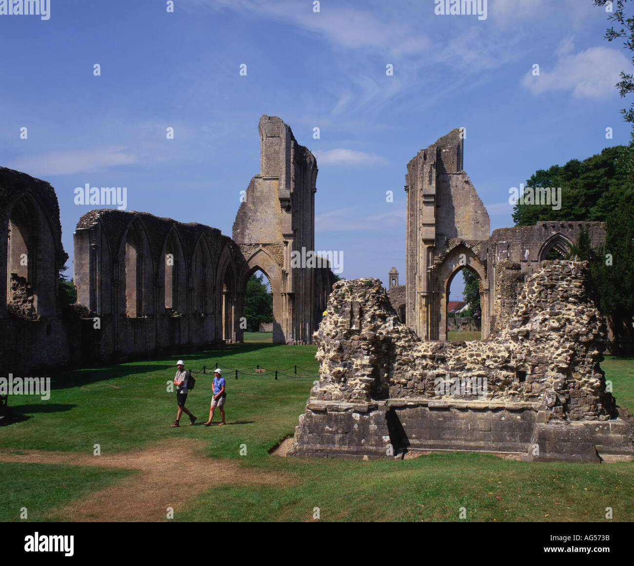 Glastonbury Abbey Somerset England Stock Photo - Alamy