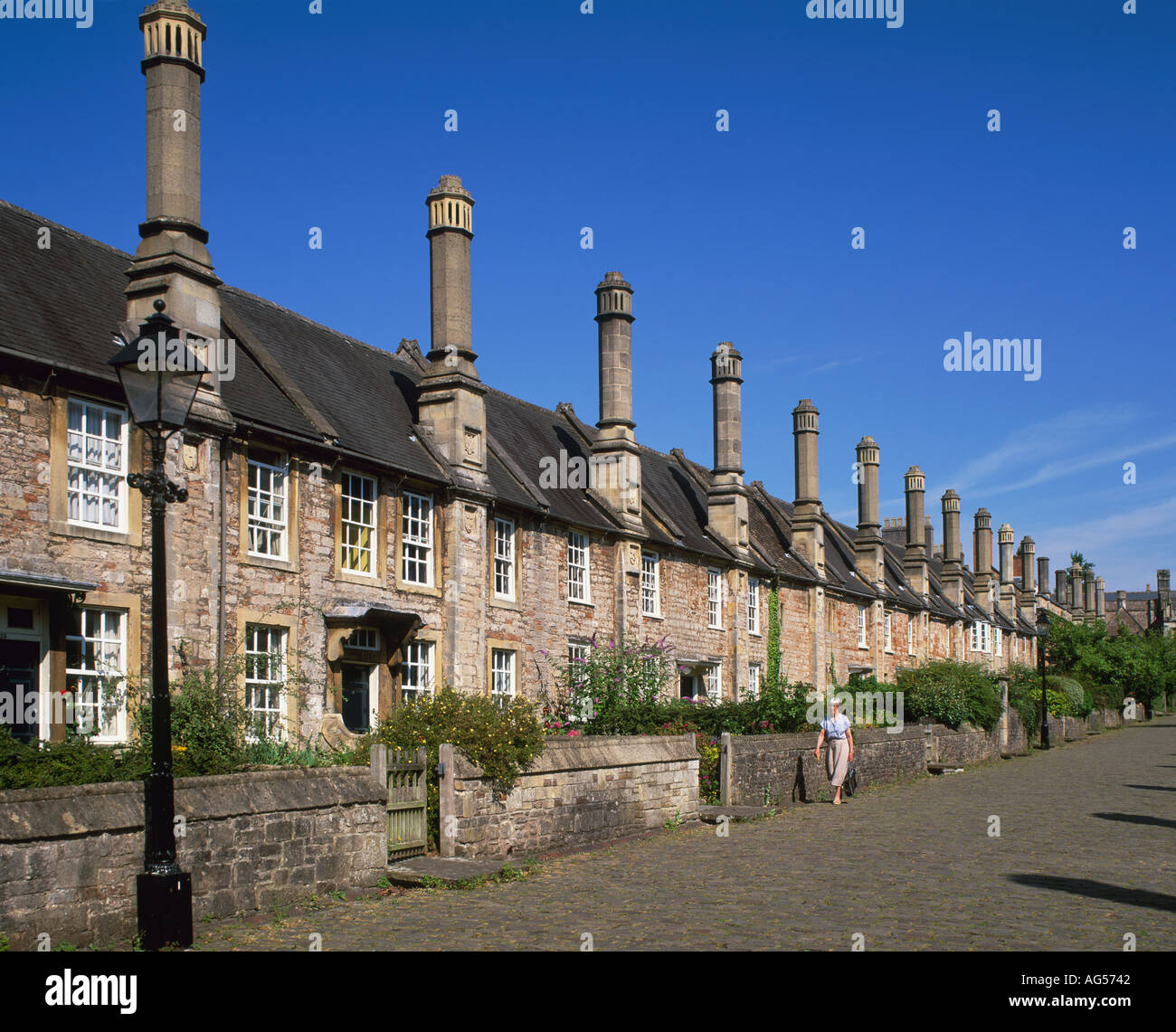 Vicars Close Wells Somerset England Stock Photo