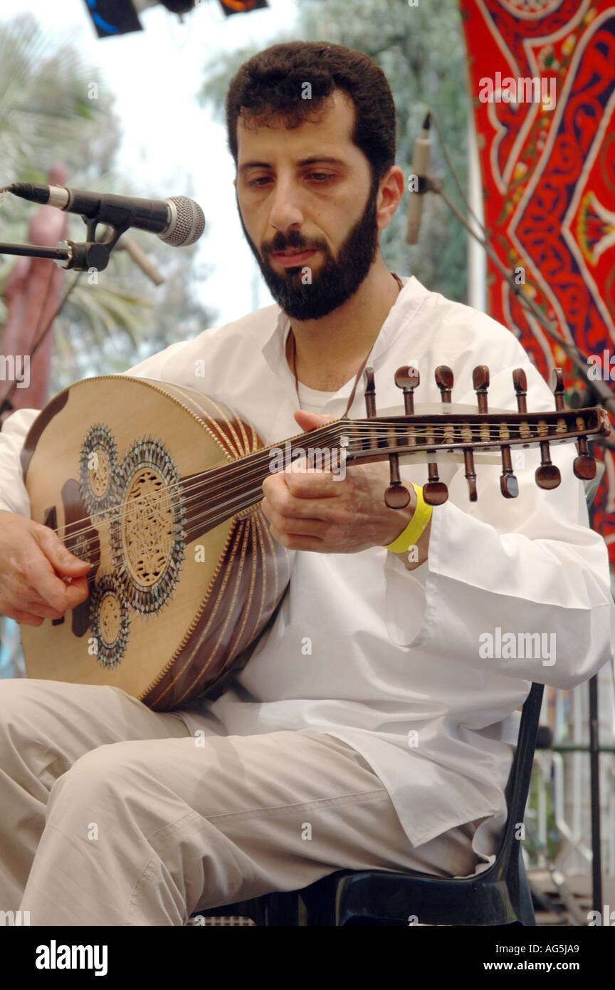 Nabil Abu Nikola with an Ud - Lute Stock Photo