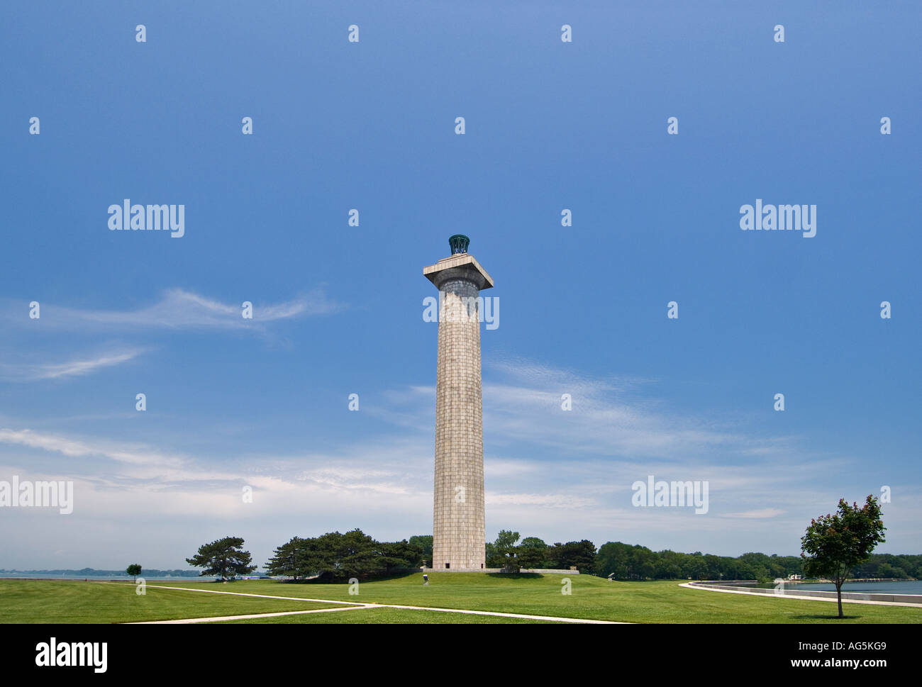 Perry Memorial on South Bass Island in Ohio Stock Photo